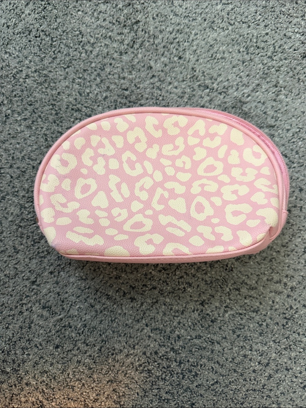 Manna Kadar Pink Leopard Print Cosmetic Pouch